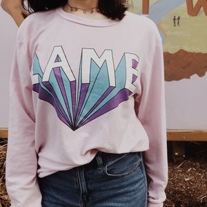 "lame" pastel sweatshirt